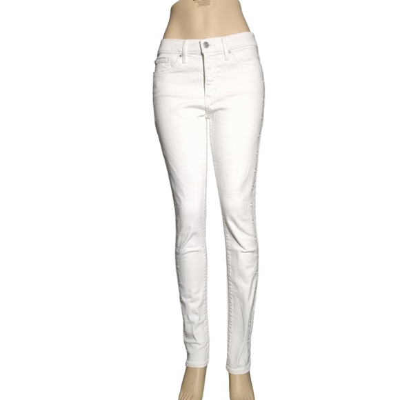 Levi’s Strauss  311 Skinny Filiform Embroidery White Jeans Size 30 - Picture 5 of 16